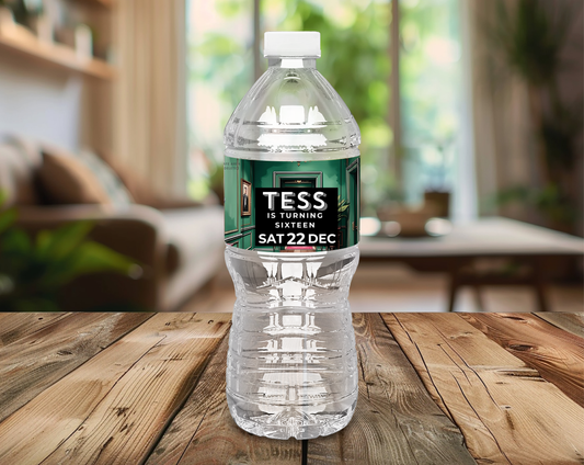 16th Birthday Water Bottle Label Female