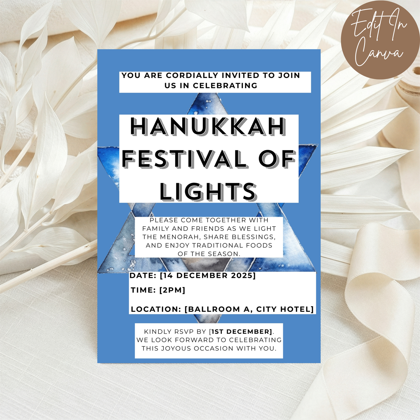 Hanukkah Invitation