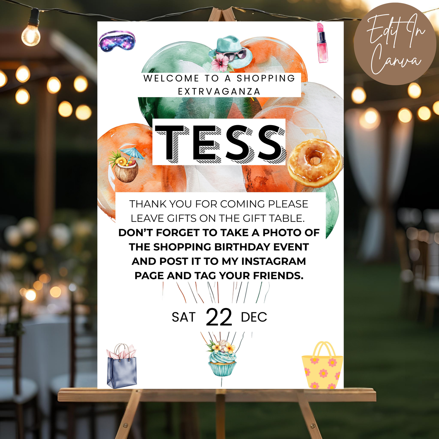 17th Birthday Welcome Sign