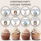 Christmas Party Cupcake Toppers