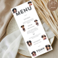 5th Birthday Menu