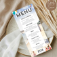 40th Birthday Menu