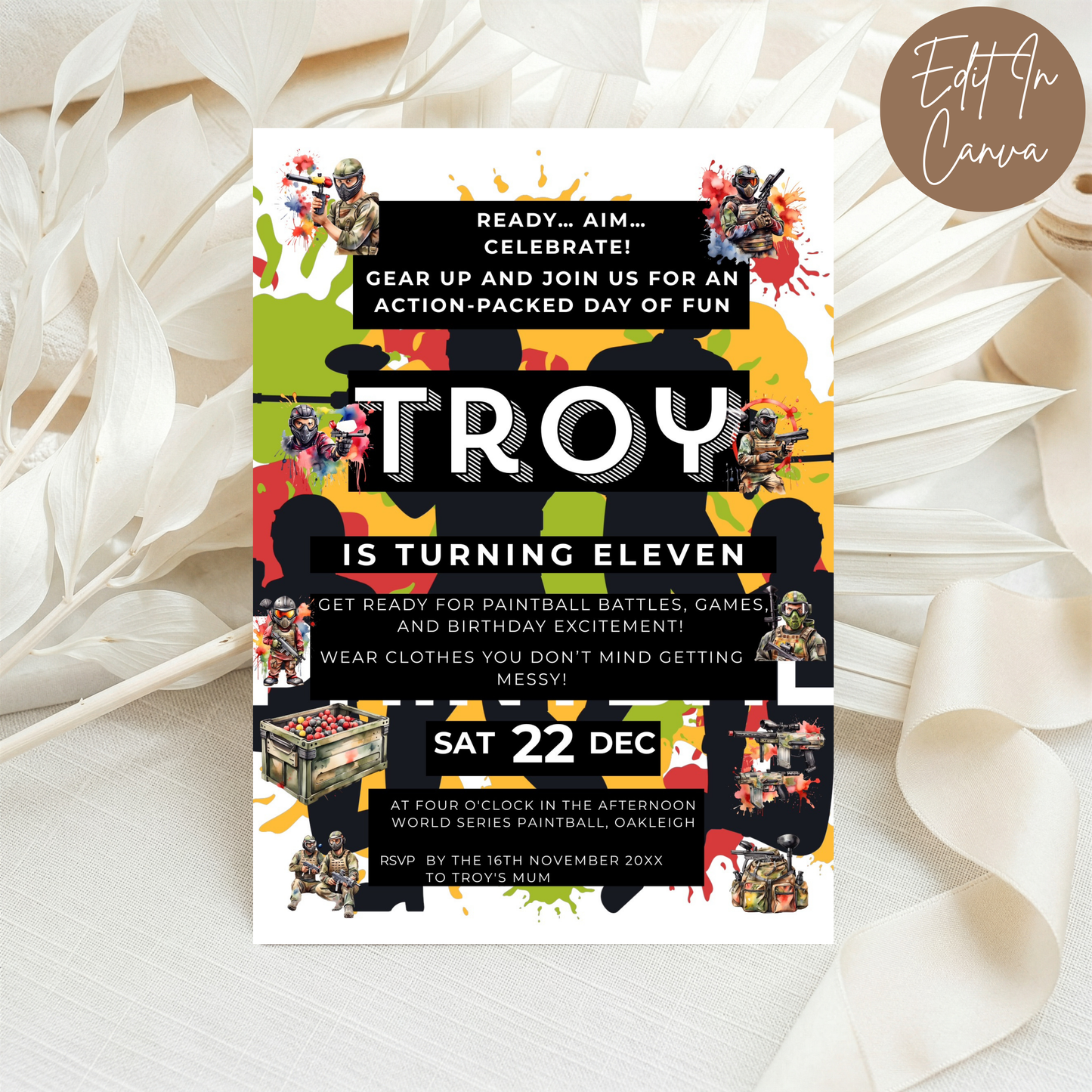 11th Birthday Invitation
