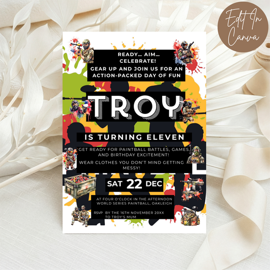 11th Birthday Invitation