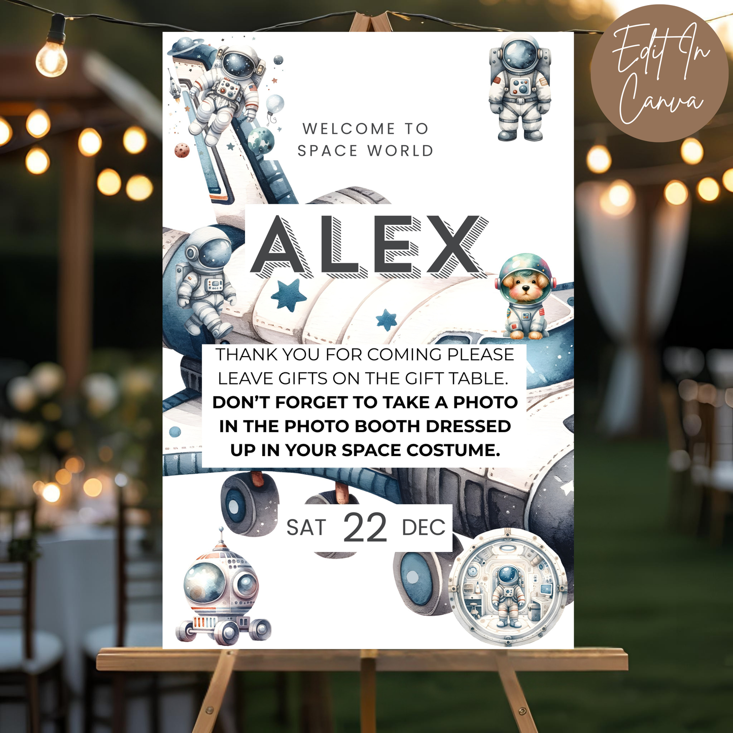 10th Birthday Welcome Sign