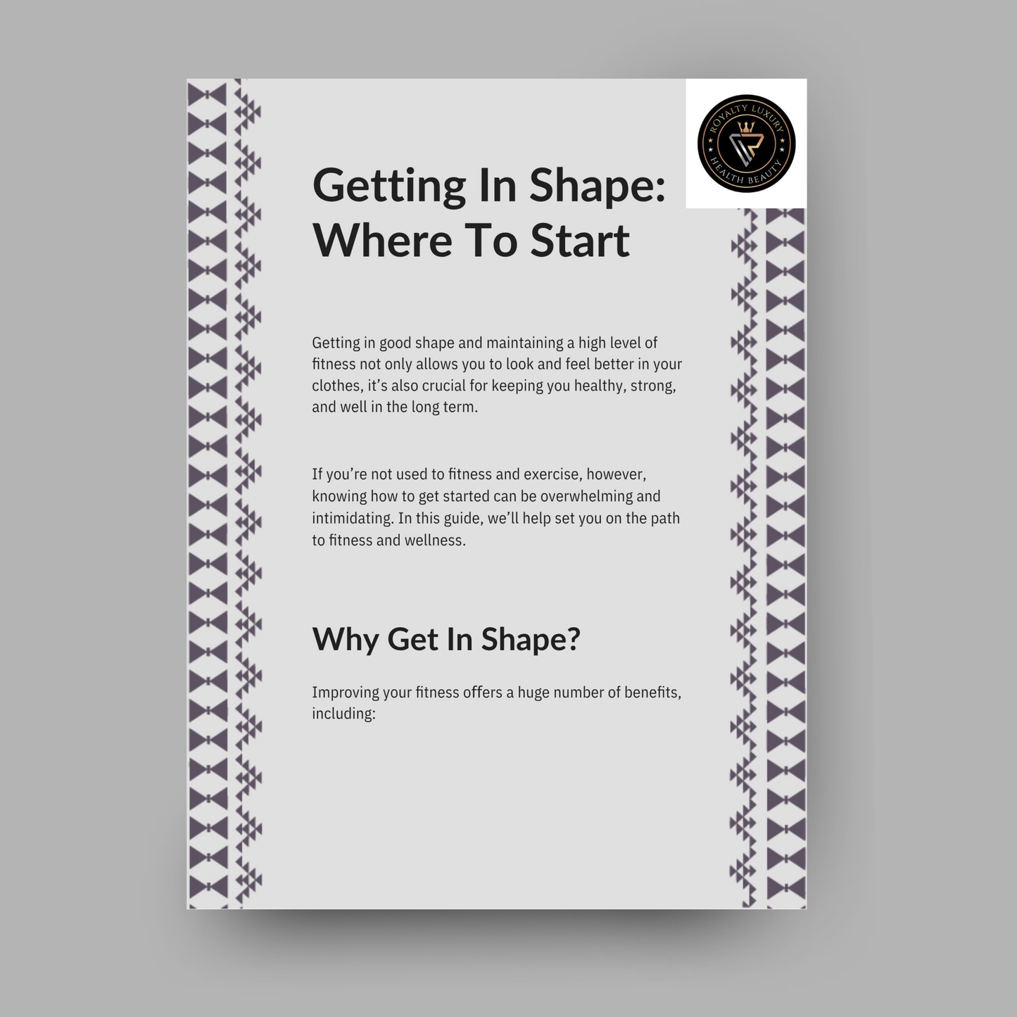 Getting In Shape: Where To Start