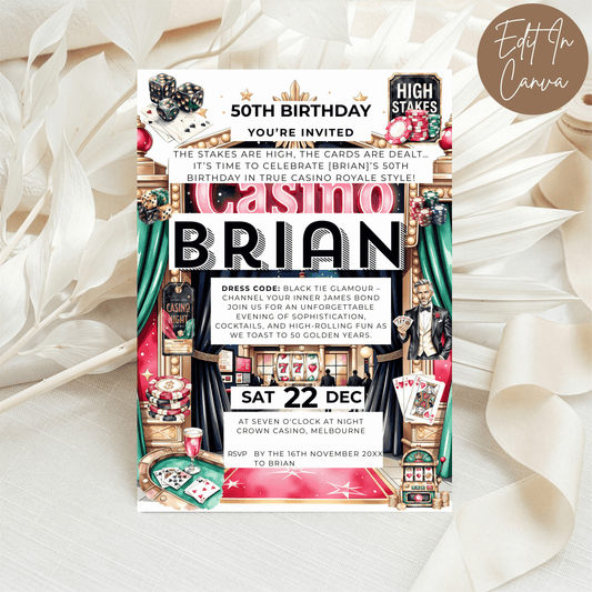 50th Birthday Invitation