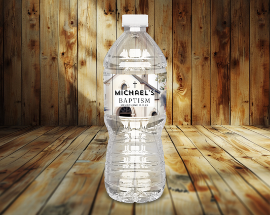 Baptism Water Bottle Label