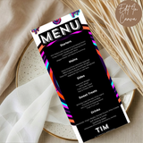 19th Birthday Menu Male