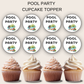 Pool Party Cupcake Topper