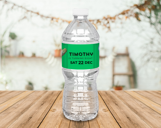 8th Birthday Water Bottle Label