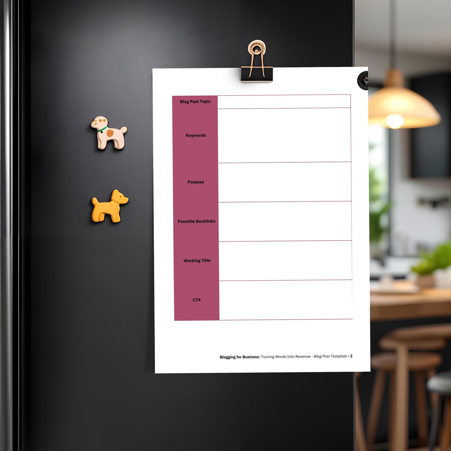 Blogging For Business Turning Words Into Revenue Blog Post Template