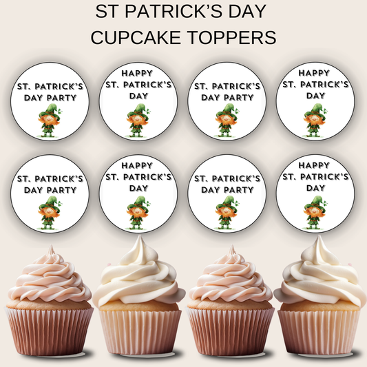 St Patrick's Day Cupcake Toppers