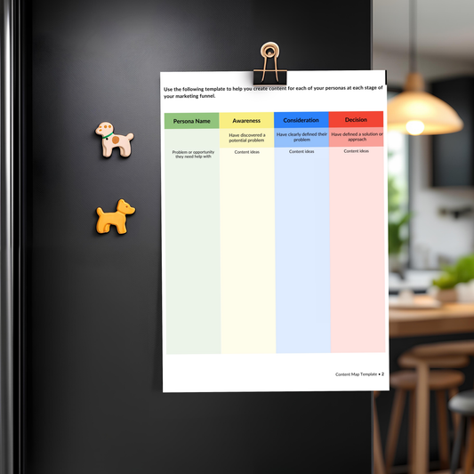 Content Mapping Content Map Template