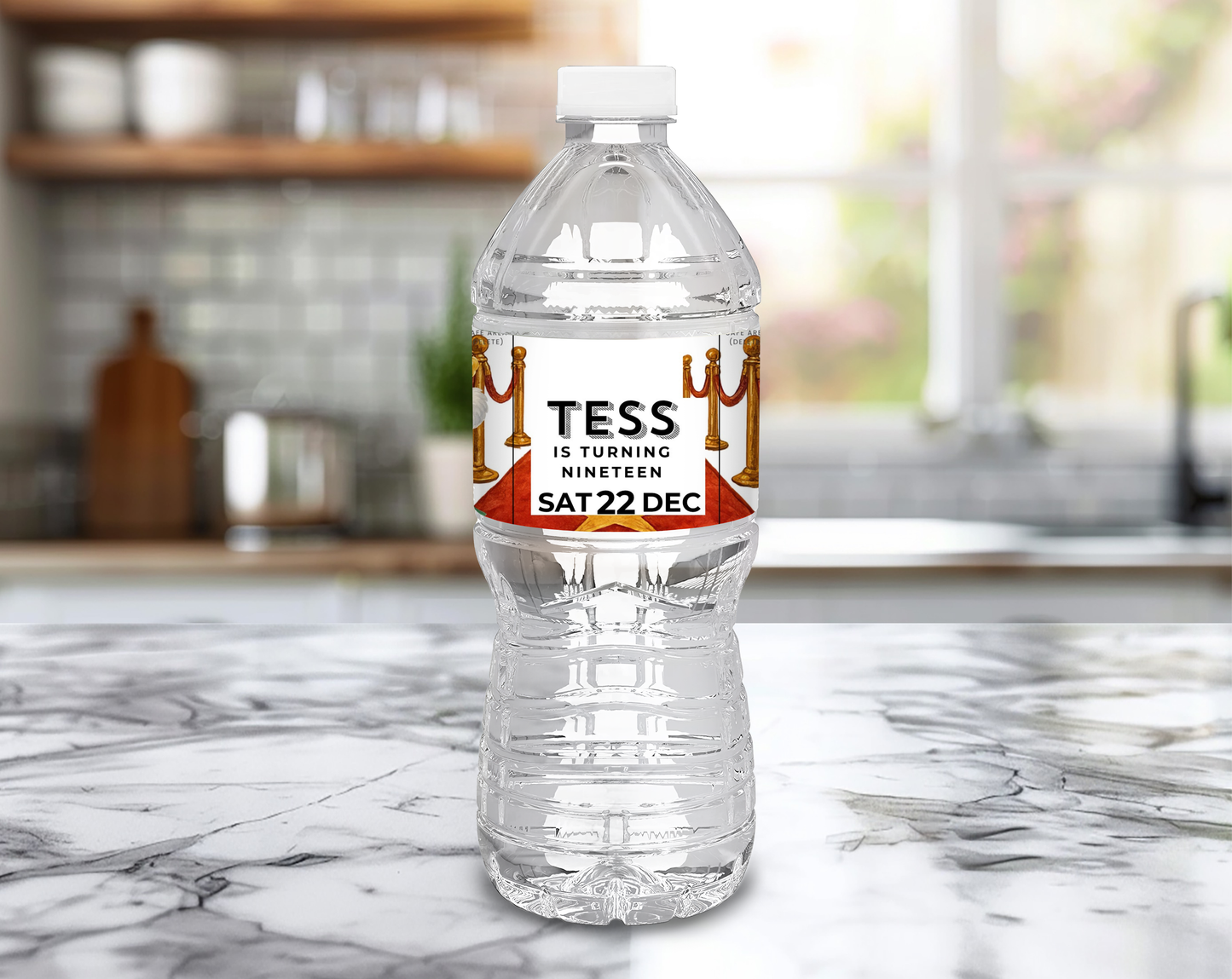 19th Birthday Water Bottle Label