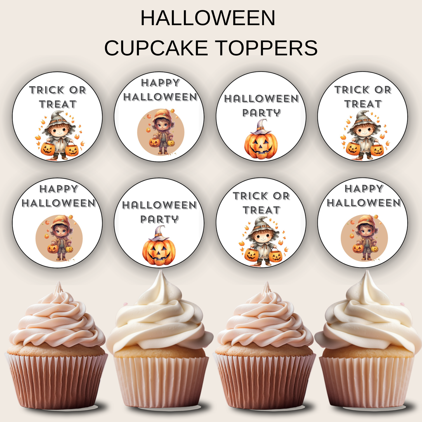 Halloween Cupcake Toppers