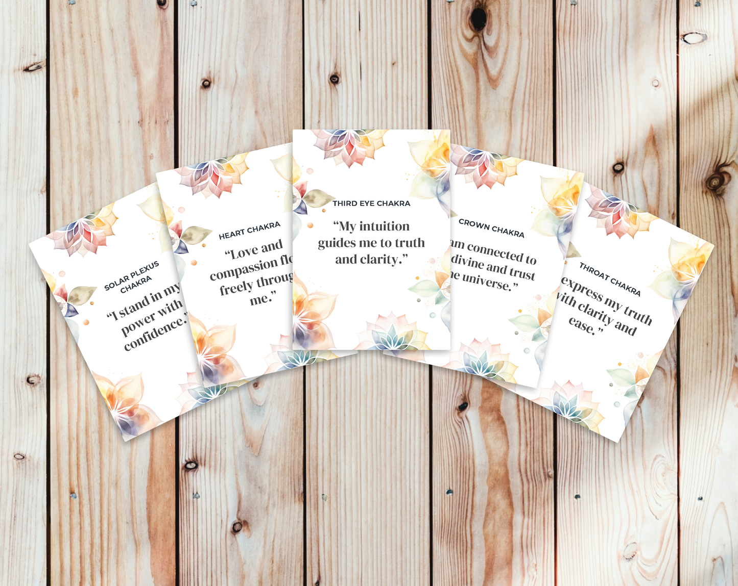 30 Chakra Affirmation Cards