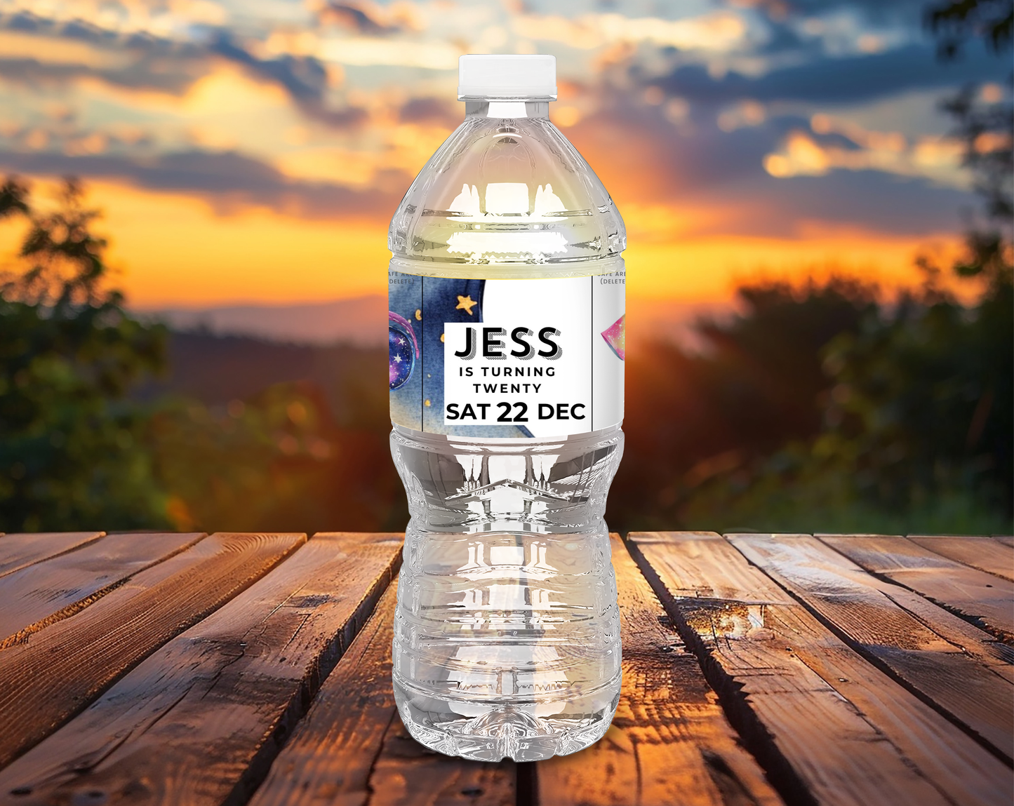 20th Birthday Water Bottle Label
