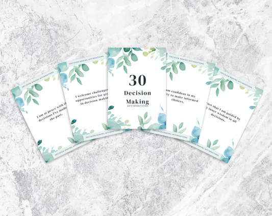 30 Decision Making Affirmation Cards