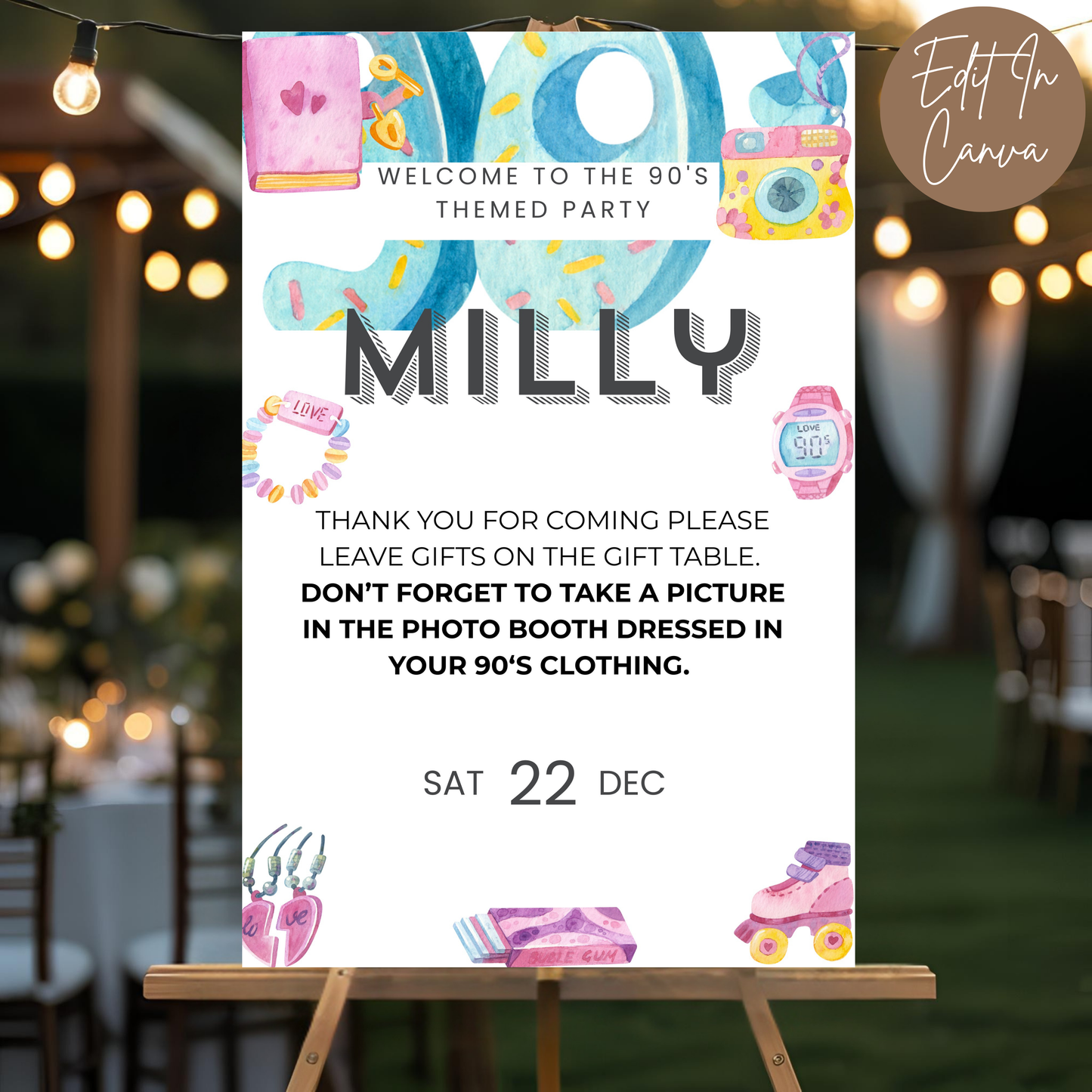 14th Birthday Welcome Sign