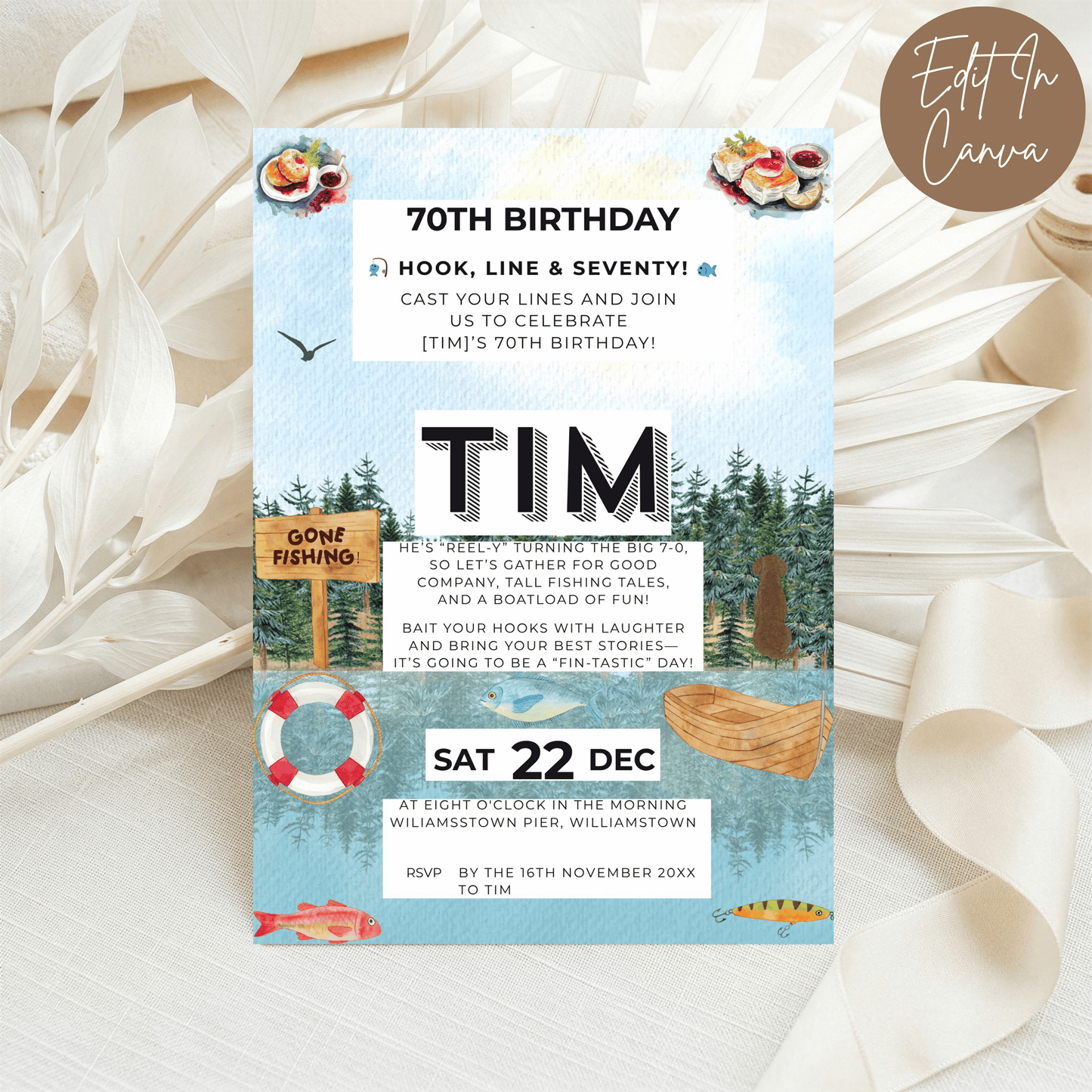 70th Birthday Invitation