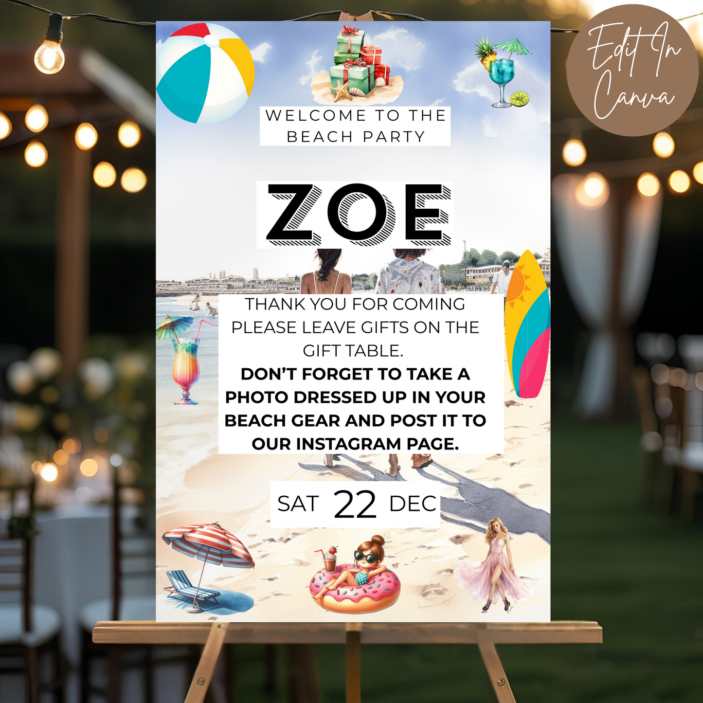 40th Birthday Welcome Sign