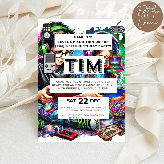 12th Birthday Invitation