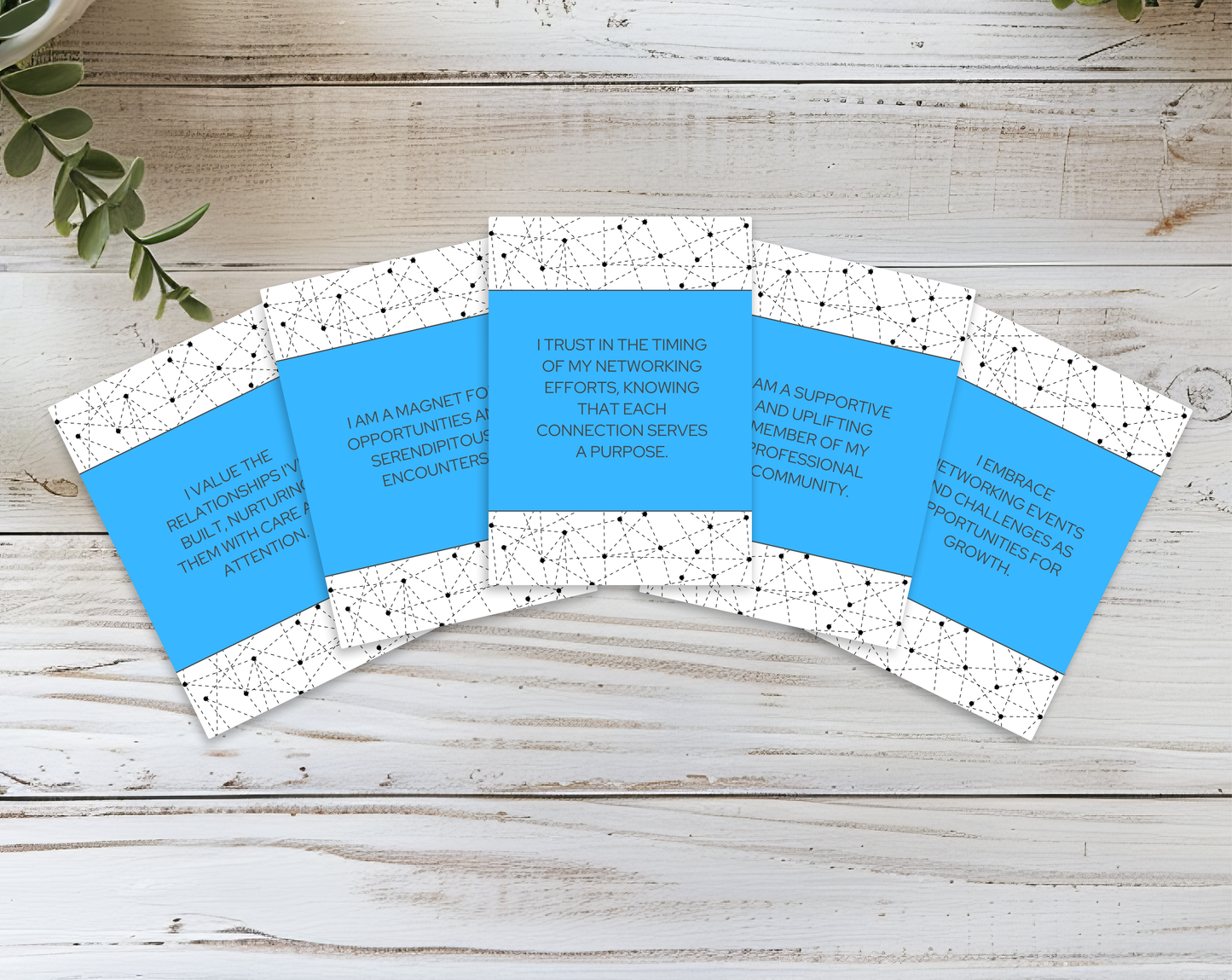 30 Networking Affirmation Cards