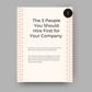 The Five People You Should Hire First for Your Company