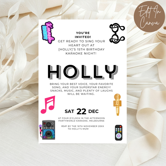 15th Birthday Invitation Female