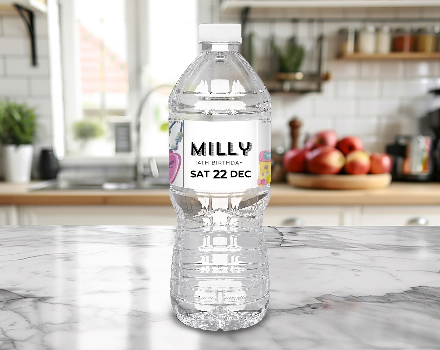 14th Birthday Water Bottle Label Female