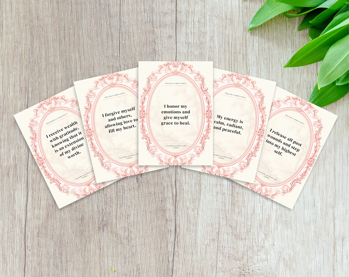 50 Feminine Affirmation Cards