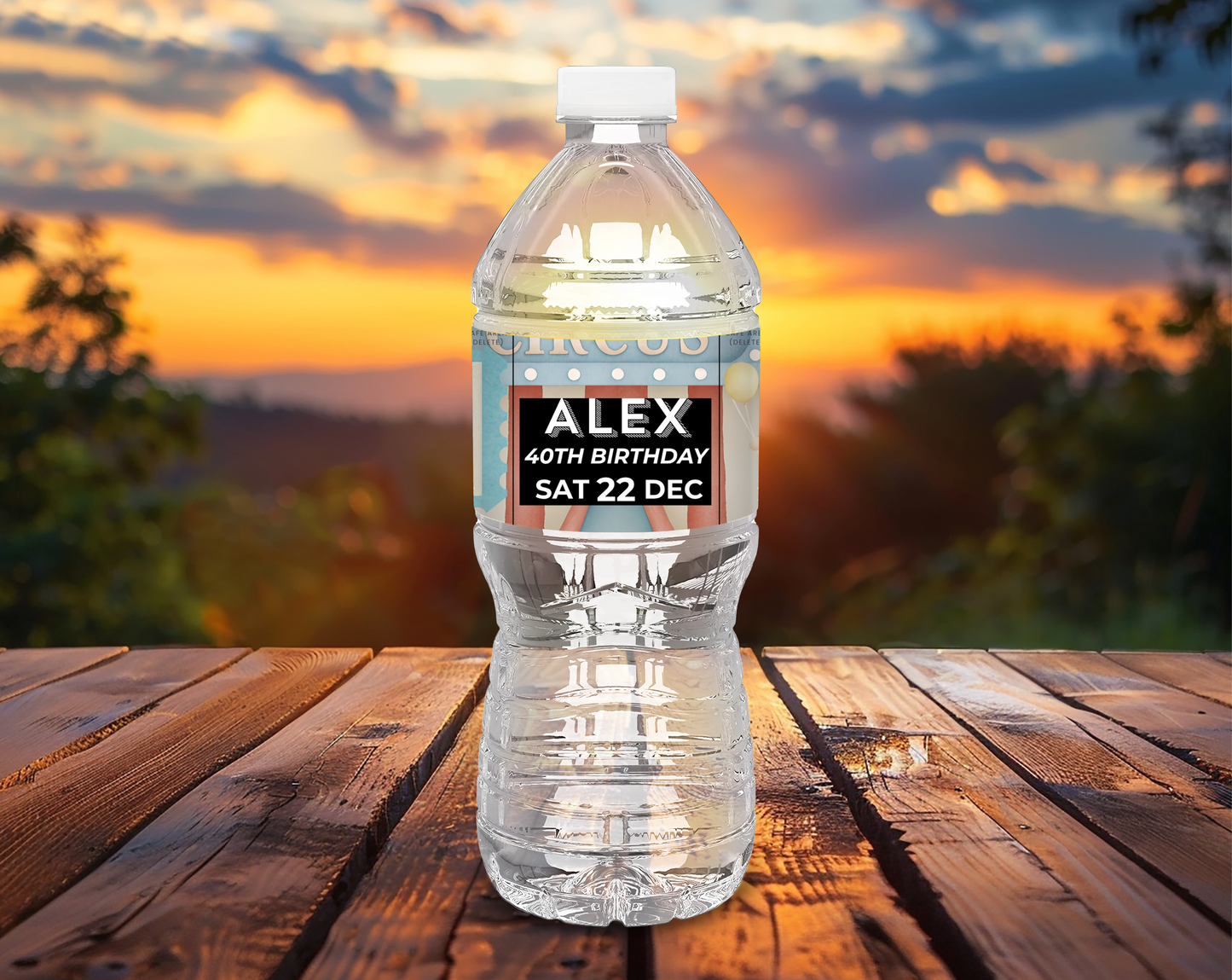 40th Birthday Water Bottle Label