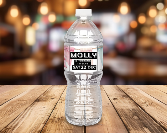 12th Birthday Water Bottle Label