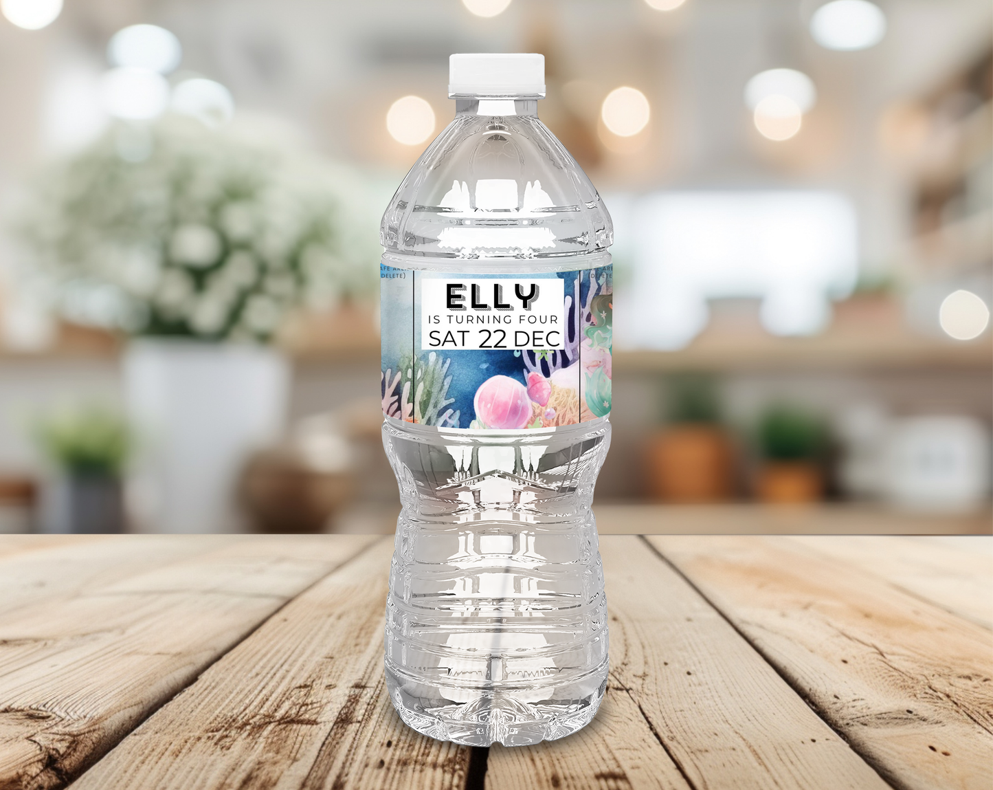 4th Birthday Water Bottle Label