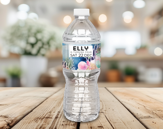 4th Birthday Water Bottle Label