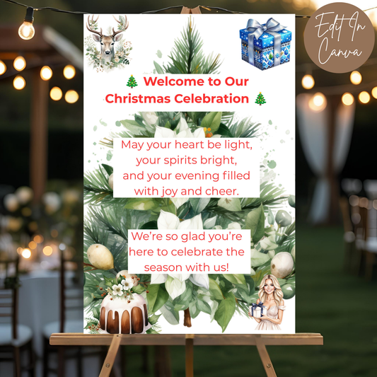 Christmas Party Welcome Sign