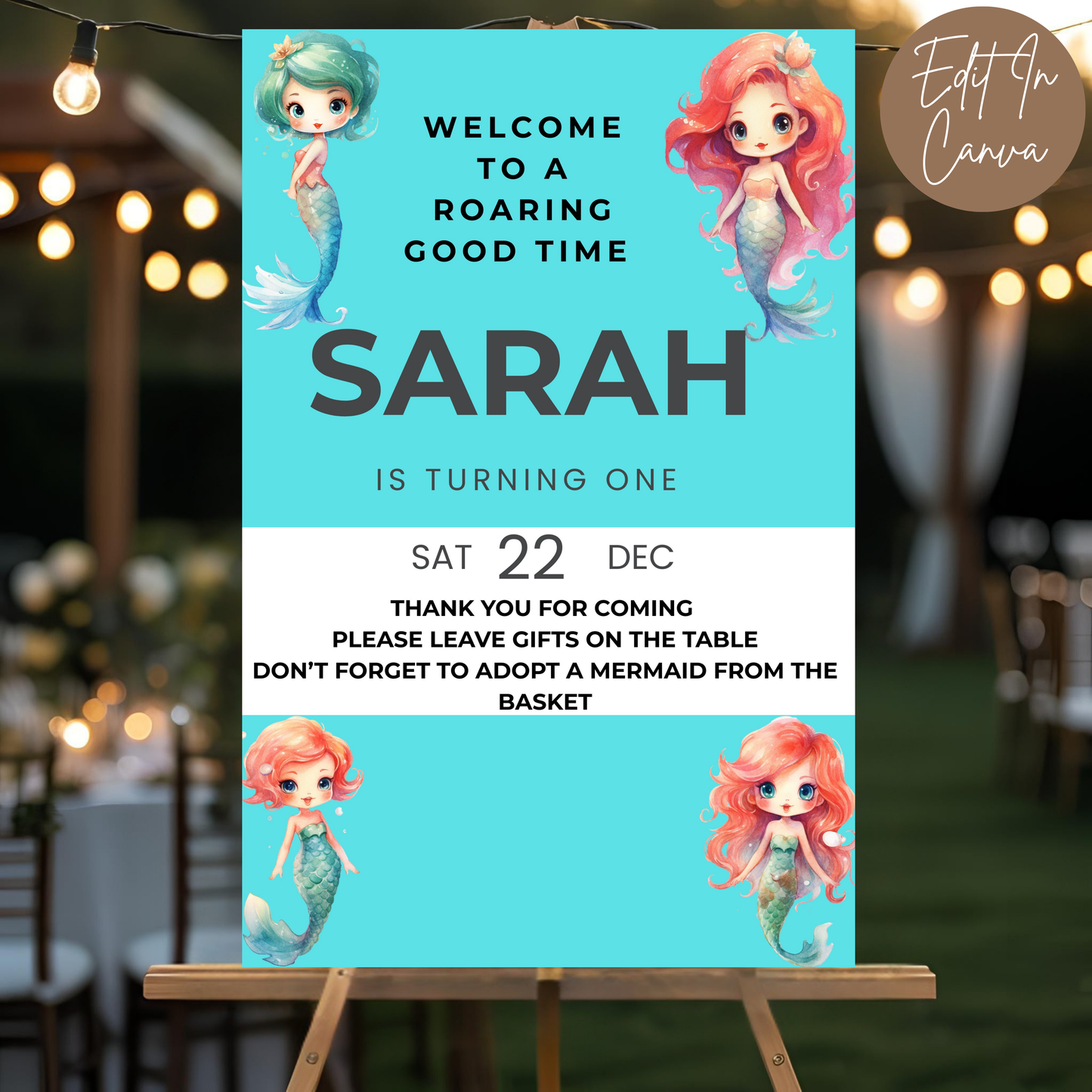1st Birthday Welcome Sign
