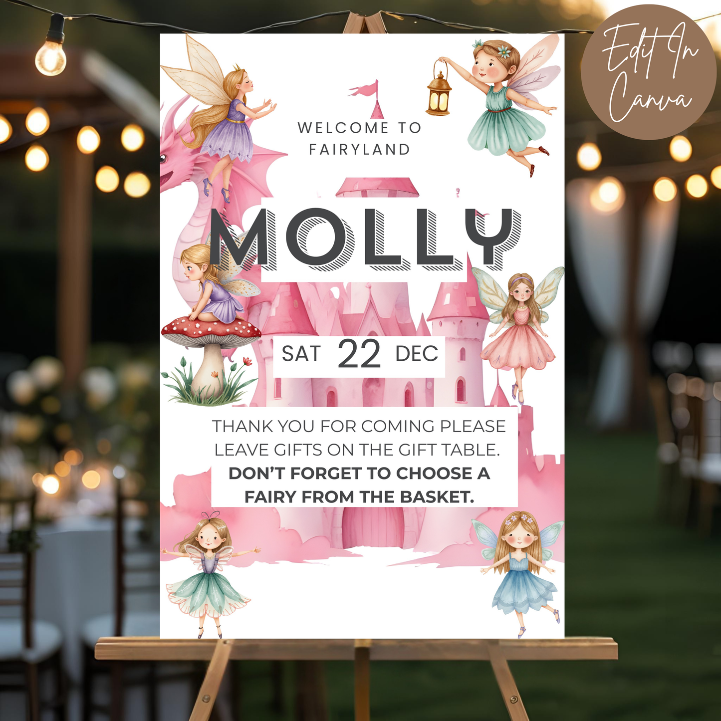 8th Birthday Welcome Sign