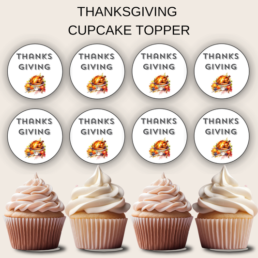 Thanksgiving Cupcake Topper