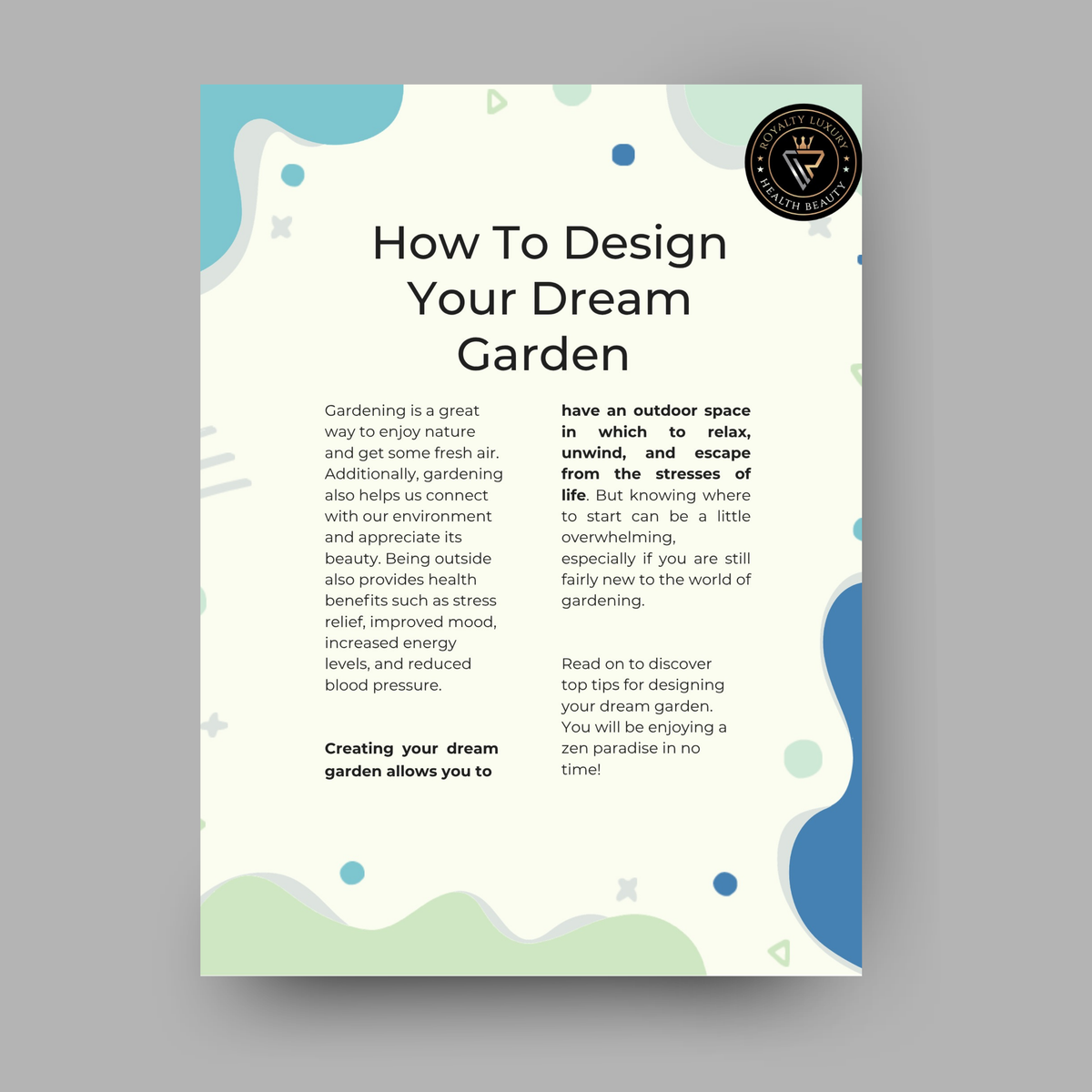 How To Design Your Dream Garden