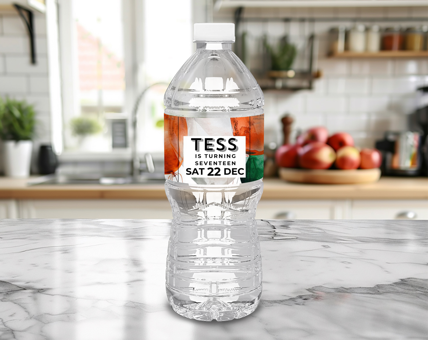 17th Birthday Water Bottle Label Female
