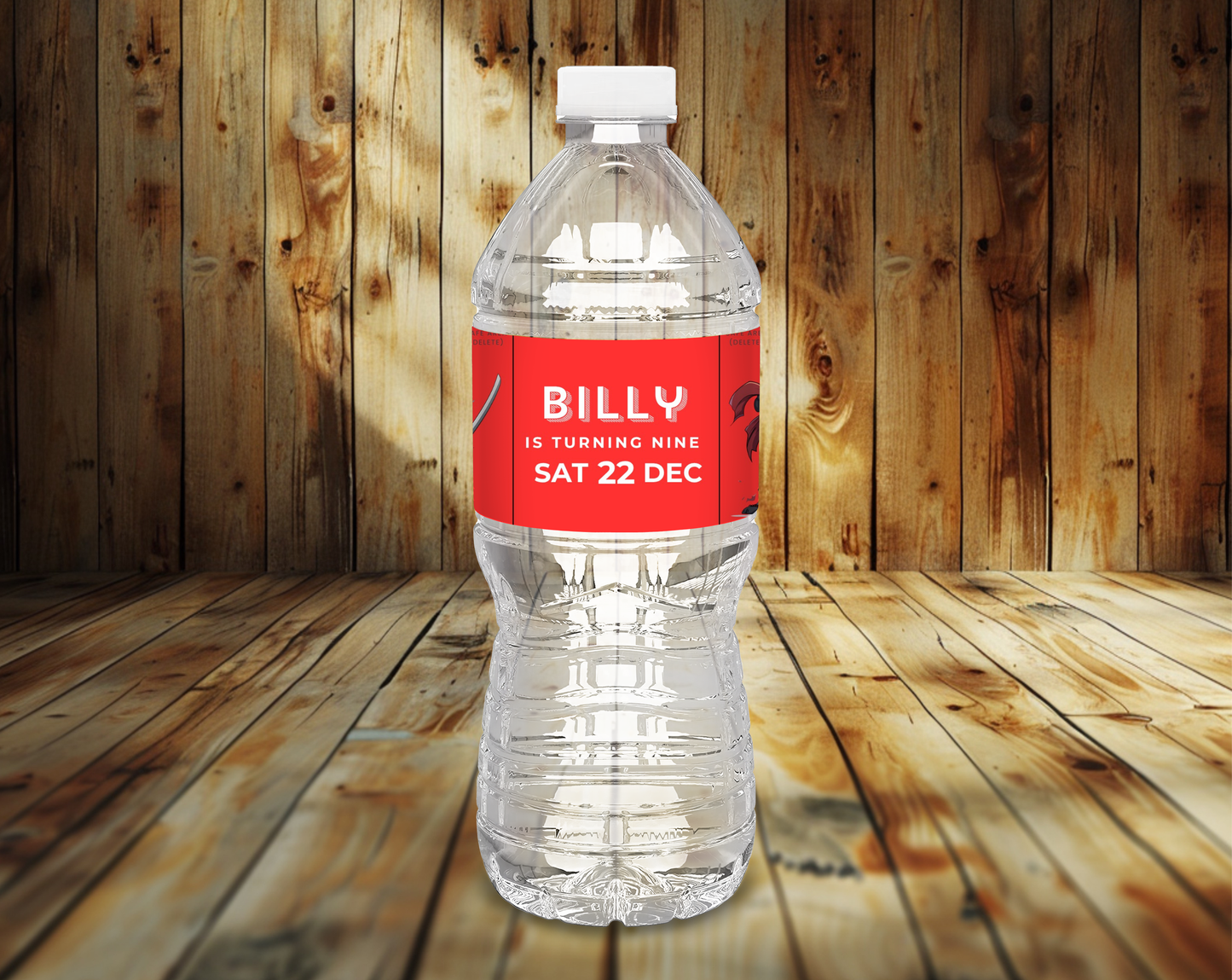 9th Birthday Water Bottle Label Male