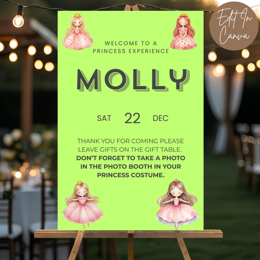 5th Birthday Welcome Sign