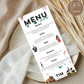 30th Birthday Menu