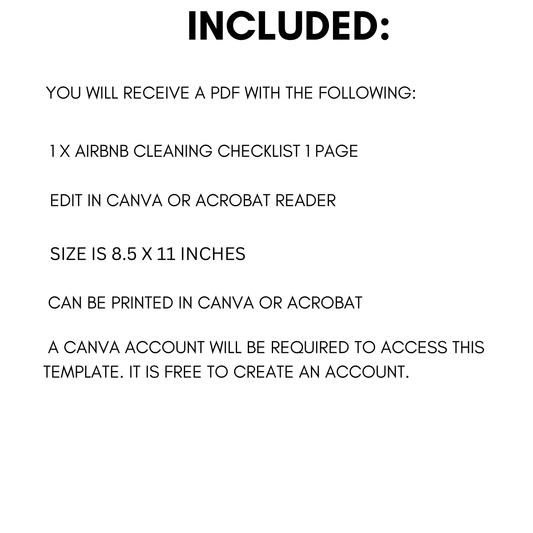 Airbnb Cleaning Checklist
