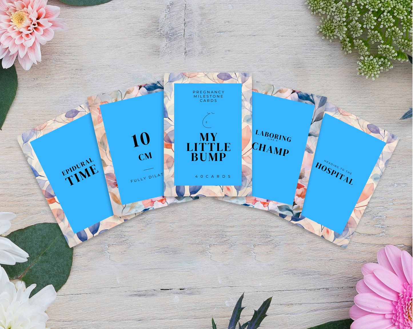 40 Pregnancy Milestone Cards