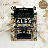 20th Birthday Invitation Male