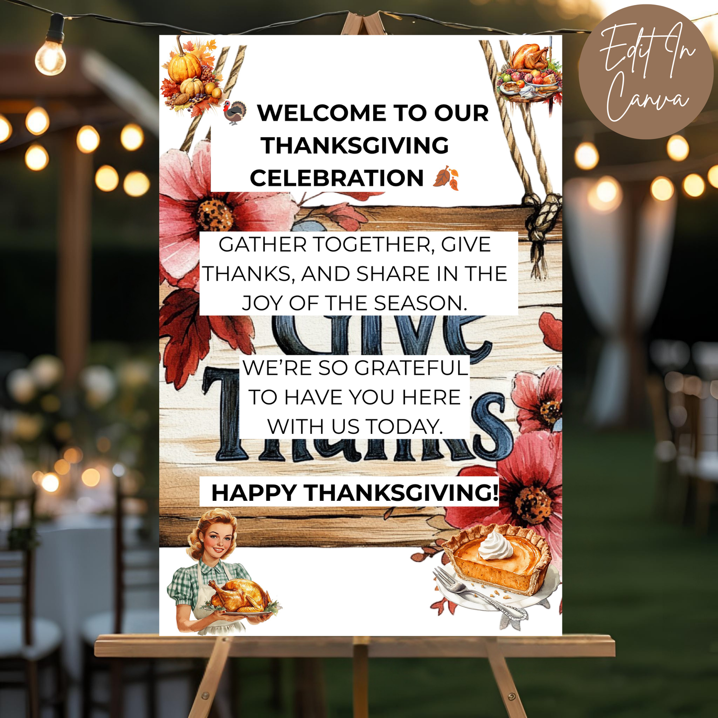 Thanksgiving Welcome Sign