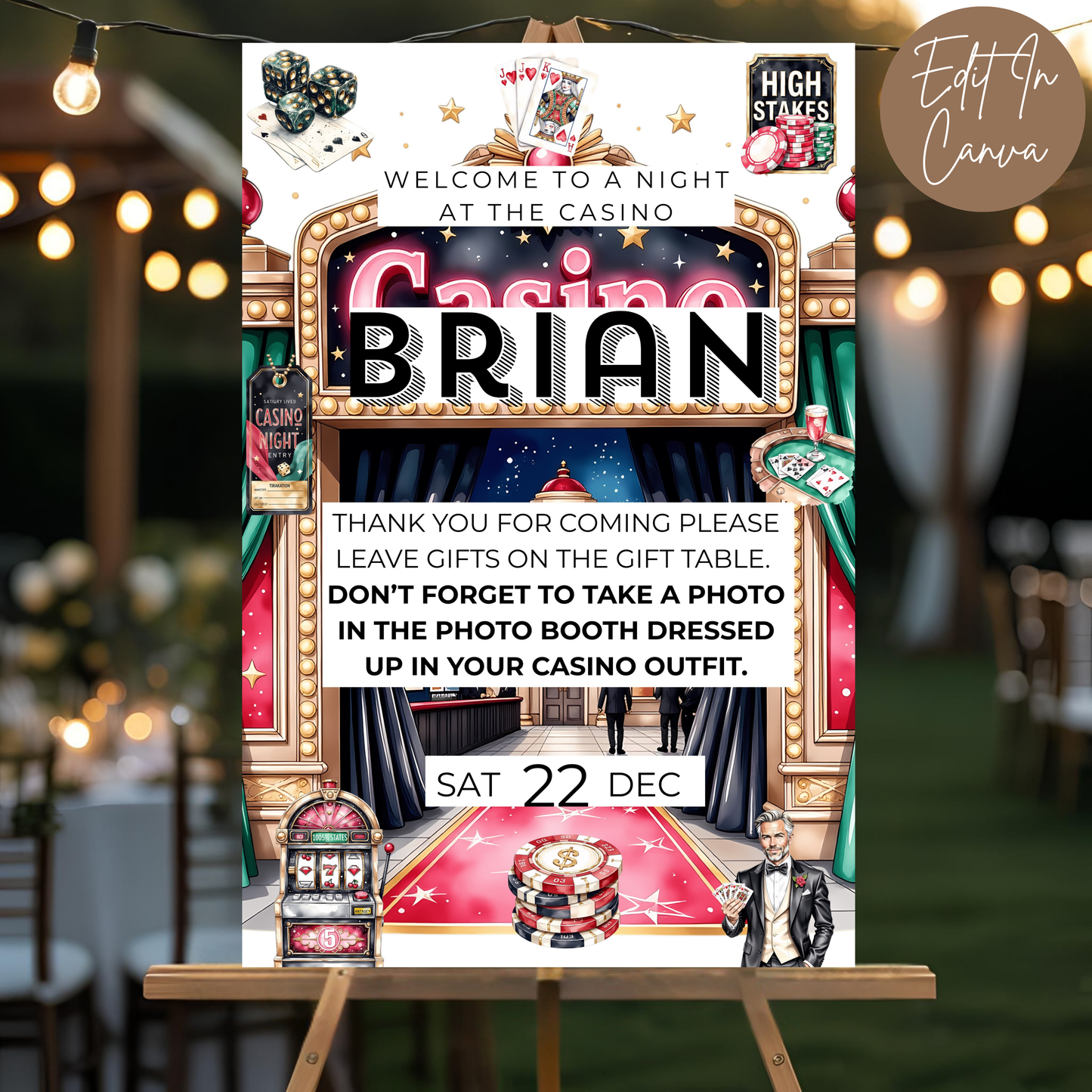50th Birthday Welcome Sign